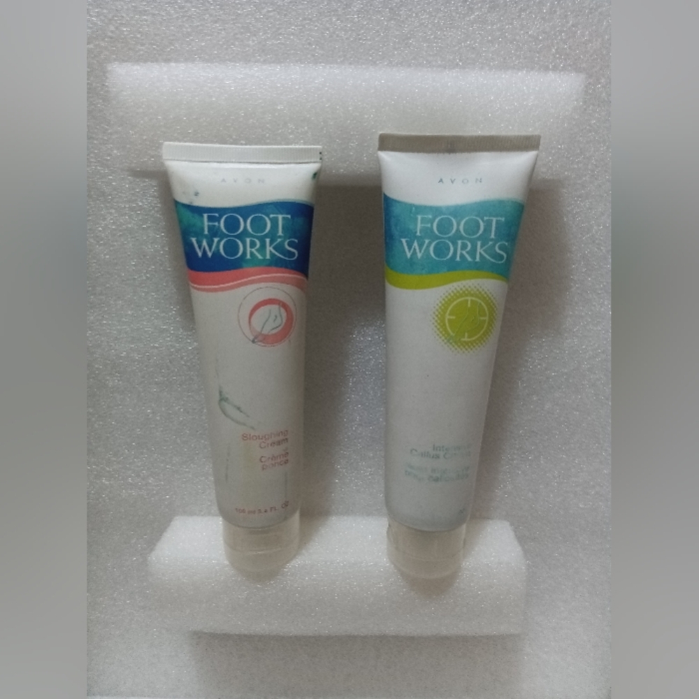 Avon Foot Works Sloughing & Intensive Callus Cream Set Of Two